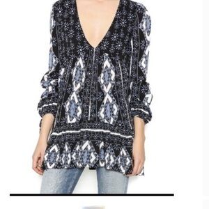 FREE PEOPLE long sleeve boho tunic top